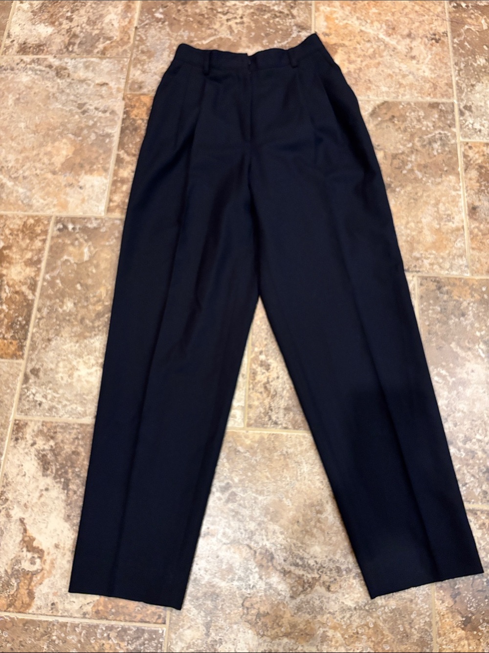 Women's Vintage Wool Tailored High-Rise Trousers